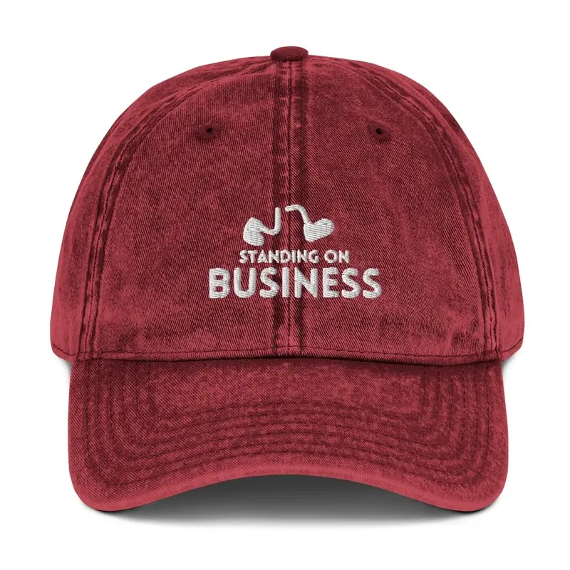 Vintage Standing on Business Cap